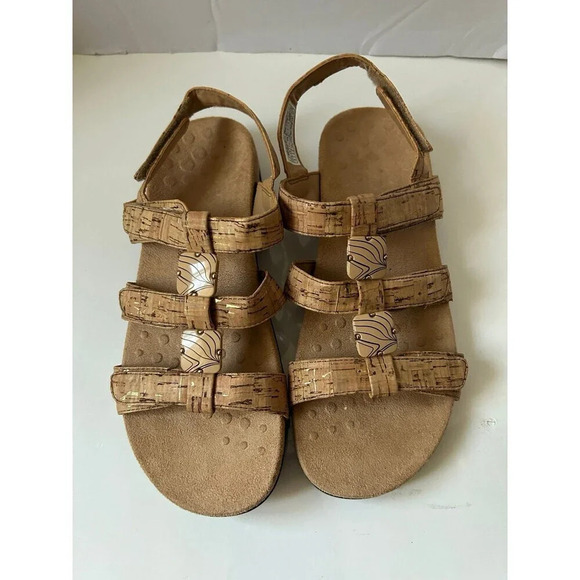 Vionic Women’s Sandals, Amber Gold Cork slingback Size 8 - Picture 1 of 7